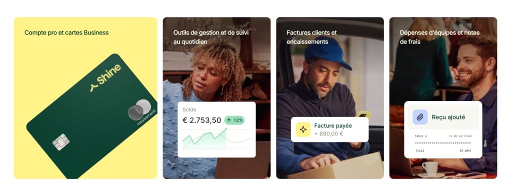 2. Shine : le compte pro en ligne le moins cher pour une EURL qui encaisse encore des chèques