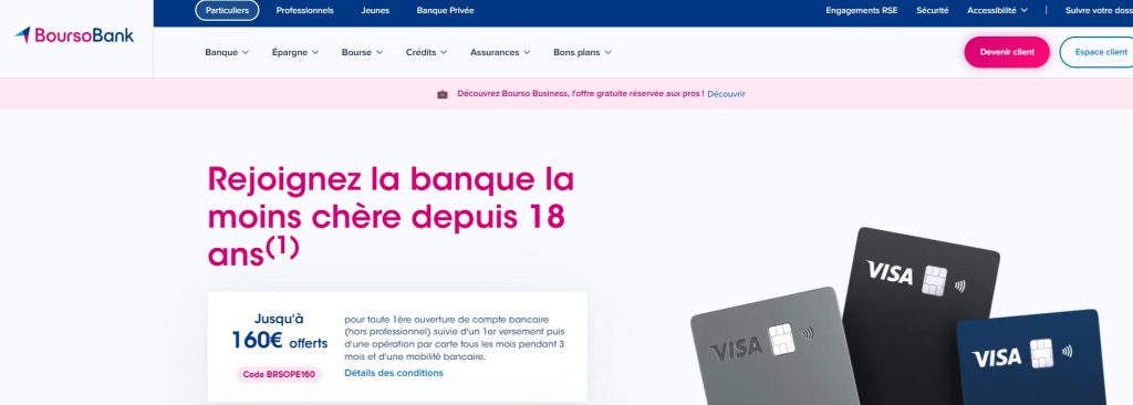 5. BoursoBank : la banque au quotidien la moins chère pour un agent public