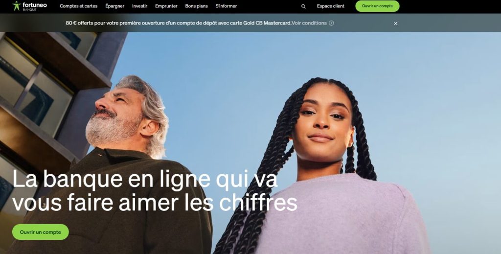 6. Fortuneo : la carte bancaire gratuite sans condition de revenus
