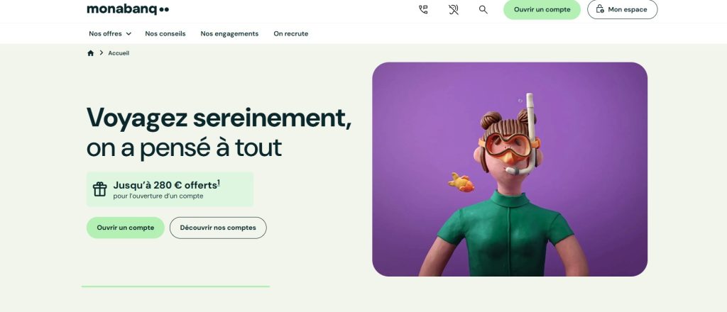 Monabanq Pro : la seule banque de plein exercice du comparatif